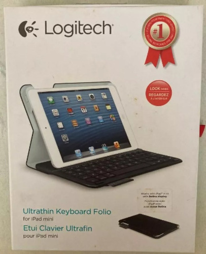 Capa+teclado Logitech Folio M1 P/iPad Mini Preto Bluetooth