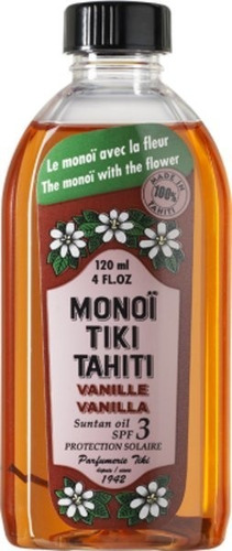 Bronceador Afrodisiaco Monoi Tiki - Aroma Vainilla 3 Spf