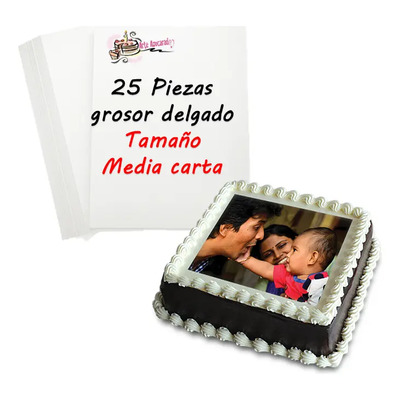 Obleas De Papa Media Carta 25 Pzs Delgadas Para Imprimir | MercadoLibre