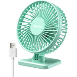 Ventilador Portatil P/escritorio P/carga Usb- Verde