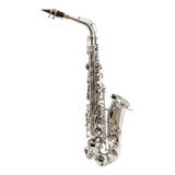 Saxofón Alto Eb Niquelado Silvertone Slsx010 Con Estuche