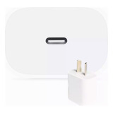 Cargador iPhone 20w Carga Rápida Compatible 11 12 13 14 Color Blanco