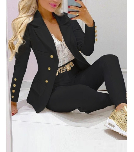 Conjunto 2 Piezas Traje Para Mujer Blazer Y Pantalón