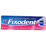 Fixodent Denture Adhesive Cream Original 0.75 Oz (paquete De