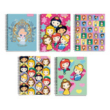 Pack 10 Cuadernos Universitario Princesas Kawaii Disney