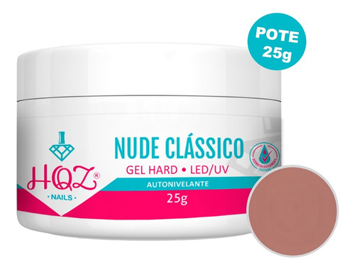 Gel Hard De Unha Nude Classico 25g - Hqz