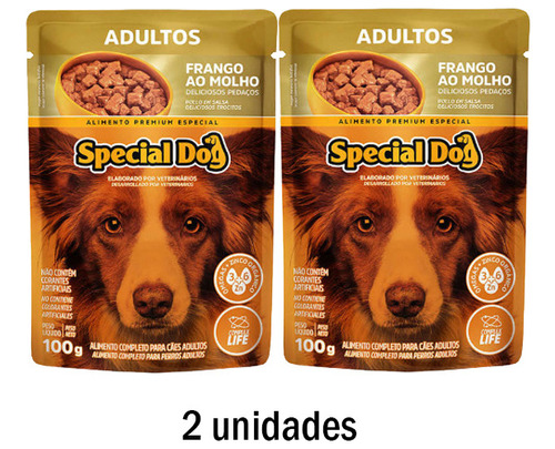 Special Dog Frango Ao Molho Ração Úmida Sachê 100g 