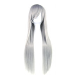 Peluca Anime Cosplay 100cm Gris