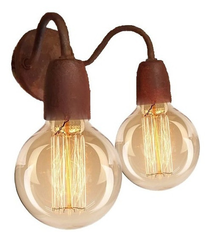 Aplique Vintage 2 Luces Oxido