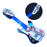 Guitarra Infantil Azul Plástico Brinquedo Musica Presente 