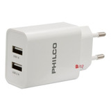 Cargador Doble Usb Carga Rápida + Cable Tipo C Blanco - Ps