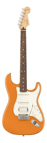 Guitarra Eléctrica Fender Player Stratocaster Hss De Aliso Capri Orange Brillante Con Diapasón De Granadillo Brasileño