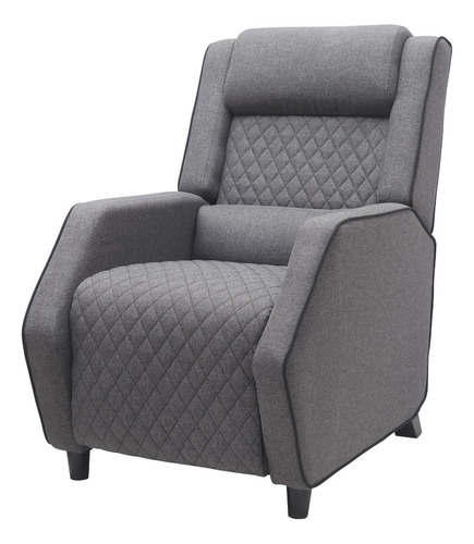 Sillon Reposet Inclinable Comodo Moderno Tela Gris