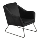 Sillon Ocasional Kassio Velvet Negro