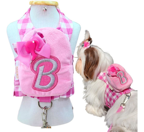 Peitoral Mochila Para Cães E Gatos Doll + Boné