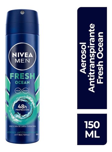 Desodorante Nivea Men Fresh Ocean Antitranspirante De 150 Ml