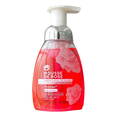 Jabón Facial Mousse Rosa Fitomex 250ml Desmaquillante Hidratante Mixta Día/noche