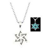 Collar Dije Estrella Hexagrama Brilla En La Oscuridad Mujer