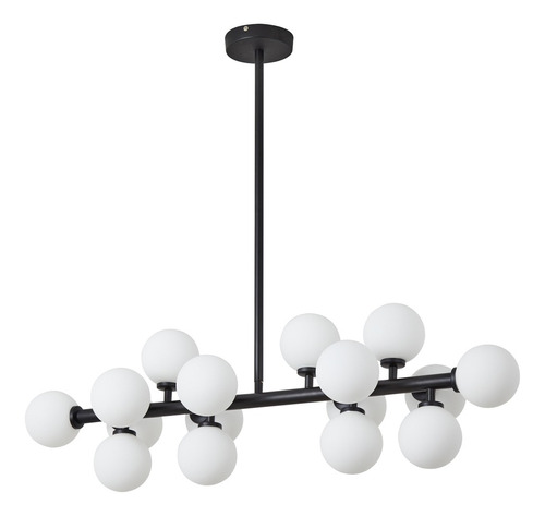 Lustre Pendente Nordecor Dornan 2423 Preto Bivolt G9