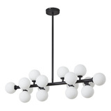 Lustre Pendente Nordecor Dornan 2423 Preto Bivolt G9