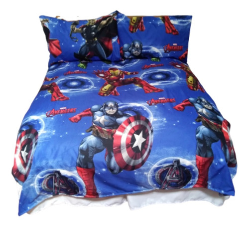 Juego De Sabanas Avengers - Cama Sencilla 