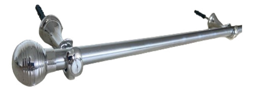 Kit Varão Simples Para Cortina 2m 19mm Aluminio Ótima Qualid