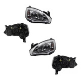 2 Faros Cromado Liso Dfzn Corsa 2003 2004 2005 2006 2007