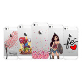 Capa Capinha Case Femininas iPhone 5 5s Se 6 6s 7 8 7 Plus X