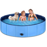 Jecoo Piscina Plegable De Plástico Duro Para Perros Y Niño