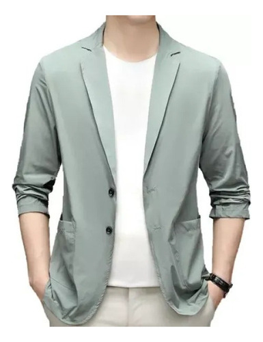 Jaqueta Blazer Masculina, Casual, Casual, De Seda Gelada