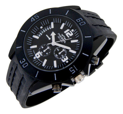 Reloj Montreal Hombre Ml1303 Agujas Luminosas Malla Caucho