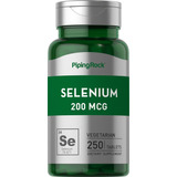Selenium 200 Mcg | 250 Tabletas Veganas | Lo Mejor Piping!!