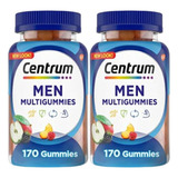 Kit Com 2 Centrum Men Multivitaminico 170 Gummies Pra Homem