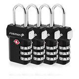 Candado De Equipaje Fosmon Tsa Approved Luggage Locks, (4 Pa