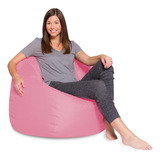 Posh Beanbags Sillon Puff Xl De 48 Pulgadas, Liso, Rosa