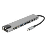 Hub 8 En 1 Tipo C A Hdmi Rj45 Pd Usb