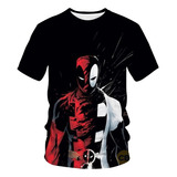 Camiseta Casual Con Estampado 3d Marvel Deadpool