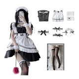 B Lolita Maid Cosplay Traje,traje De Maid+stockings
