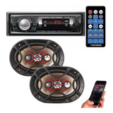 Mp3 Player Automotivo Bt Usb Bluetooth + Par Falante 6x9 Som