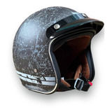 Casco Moto Abierto 3/4 Vintage Cafe Racer Certificado Dot