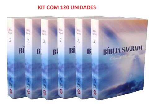 Kit 120 Biblias Sagrada Evangelica Evangelismo Doações Pequena Atacado Homem Mulher Masculina Feminina