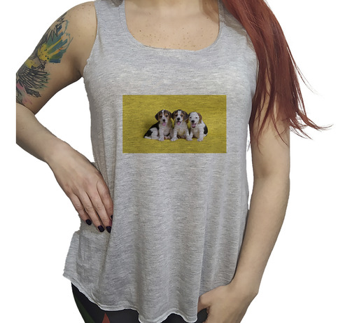 Musculosa Dama Perros 6 Perrito Con Camisa De Vestir