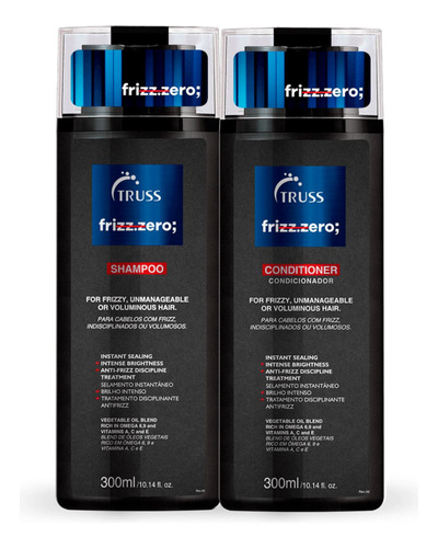 Kit Truss Frizz Zero Lavagem Capilar Shampoo + Condicionador