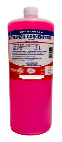 Jabón Quirúrgico Antibenzil Concentrado Rojo 1 Litro