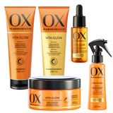 Kit Ox Vita Glow Shampoo Cond Tônico Serum Mascara Capilar 