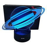 Saturn Planet Toys Visual 3d Night Light Lámpara De Me...