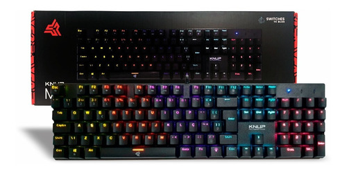 Teclado Gamer Mecânico Usb Switch Blue Português Rgb Knup