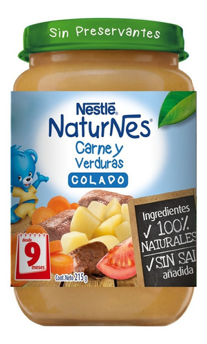 Colado Nestlé® Naturnes® Carne Y Verduras 215g
