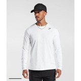 Gymshark Crest Long Sleeve T-shirt - White