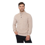 Sweater Hombre Cuello Alto Color Charco Corona